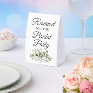 Plaque De Table Réservé pour la fête nuptiale Eucalyptus Bouquet