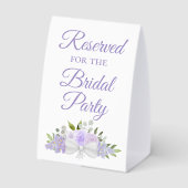 Plaque De Table Réservé pour la fête nuptiale Lavender Boho Floral (Verso)