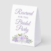 Plaque De Table Réservé pour la fête nuptiale Lavender Boho Floral (Recto)