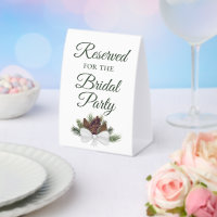 Réservé pour la fête nuptiale Pinecones rustiques