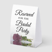 Plaque De Table Réservé pour la Rose de la fête nuptiale Dusty Mau (Recto)