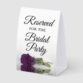 Plaque De Table Réservé pour le Rose de la fête nuptiale Plum Purp (Recto)
