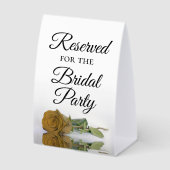 Plaque De Table Réservé pour le Rose Gold Ochre de la fête nuptial (Recto)