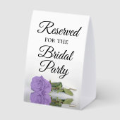 Plaque De Table Réservé pour le Rose violet de la Lavande du Parti (Verso)