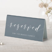 Plaque De Table Réservé pour Mariage en Acier Bleu Moderne (En SItu (Tableau))