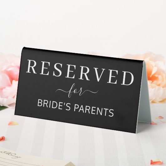 Plaque De Table Réservé Pour Mariées Mariage Parent Réception (In SItu (Mariage))