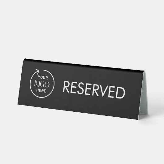 Plaque De Table Réservé | Réservation de table au restaurant Logo  (Recto)