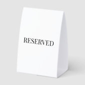 Plaque De Table Reserved paper table tent sign for wedding (Verso)