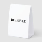 Plaque De Table Reserved paper table tent sign for wedding (Recto)