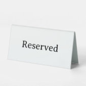Plaque De Table Reserved | Restaurant Table Reservation Tent Sign (Recto)