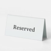 Plaque De Table Reserved | Restaurant Table Reservation Tent Sign (Verso)
