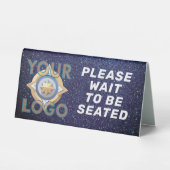 Plaque De Table Restaurant Cafe Custom Business Logo Professionnel (Recto)