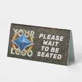 Plaque De Table Restaurant Cafe Custom Business Logo Professionnel (Recto)