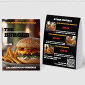 Plaque De Table Restaurant de hamburgers (Recto/Verso)