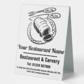 Plaque De Table Restaurant Dimanche Déjeuner ou Dîner Menu (Recto)