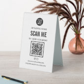 Plaque De Table Restaurant Menu Code QR Logo d'entreprise (En SItu (Tableau))