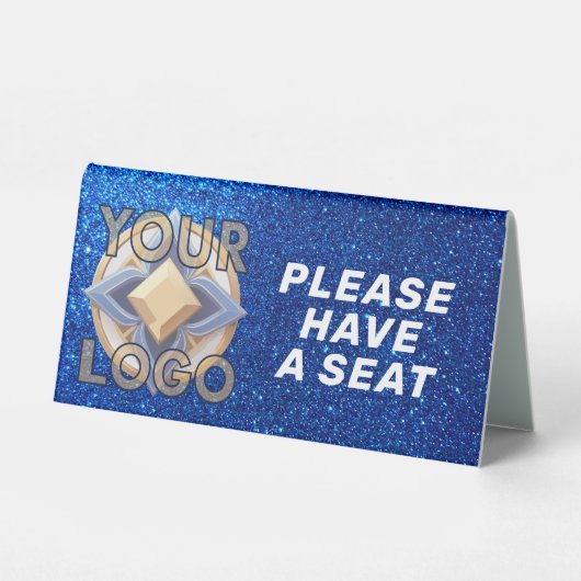 Plaque De Table Restaurant Professionnel Café Custom Business Logo (Verso)