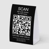 Plaque De Table Restaurant QR Code for Menu | Daily Specials (Recto)