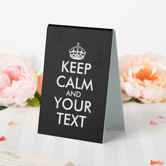 Plaque De Table Restez calme et continuez - Créez votre propre (In SItu (Mariage))