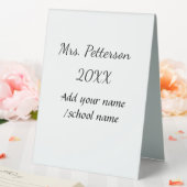 Plaque De Table Retour à l'école ajouter nom de l'enseignant année (In SItu (Mariage))