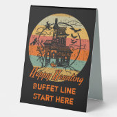 Plaque De Table Retro Halloween Happy Haunting Haunting Haunting H (Recto)