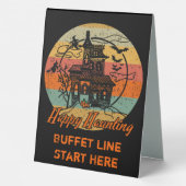 Plaque De Table Retro Halloween Happy Haunting Haunting Haunting H (Verso)