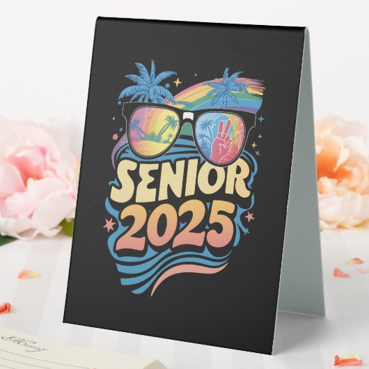 Plaque De Table Retro Senior 2025 Classe De Diplôme De 2025 (In SItu (Mariage))