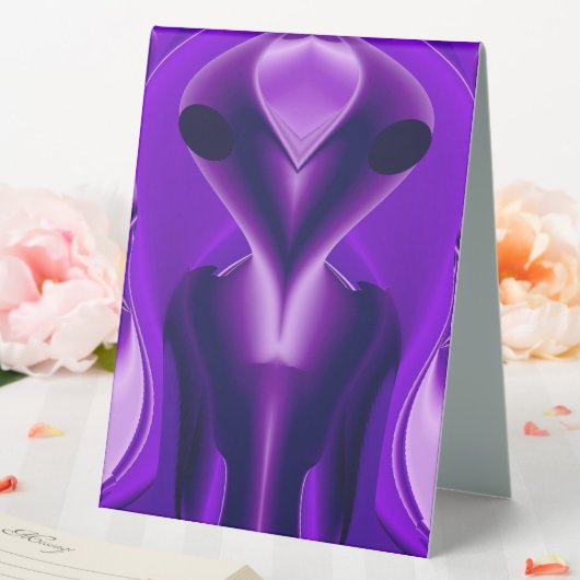 Plaque De Table Rêves arc-en-ciel violets 3D, Alien (In SItu (Mariage))