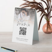 Plaque De Table Revêtement photo moderne Qr Code Menu Mariage (En SItu (Tableau))