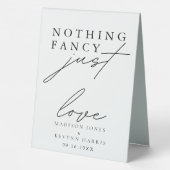 Plaque De Table Rien de fantaisie Juste Amour Mariage (Verso)
