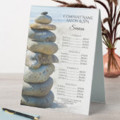 Plaque De Table Rock Stack Cairn Spa Salon Services Menu (En SItu (Tableau))