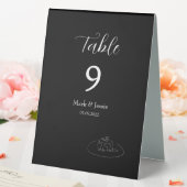 Plaque De Table ROE Mariage simple noir et blanc (In SItu (Mariage))