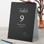 Plaque De Table ROE Mariage simple noir et blanc (En SItu (Tableau))