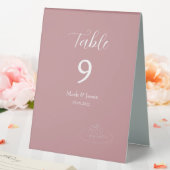 Plaque De Table ROE rose et blanc Mariage simple (In SItu (Mariage))