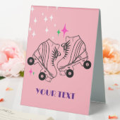 Plaque De Table Roller Skates Patinage rose Anniversaire Disco Par (In SItu (Mariage))