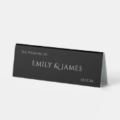 Plaque De Table Romantic Floral Wedding Soft Elegant (Verso)