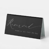 Plaque De Table Romantic Reserved Wedding Table Tent Sign Decor (Verso)