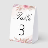 Plaque De Table Romantic Rose and Champagne Boho Chic Wedding (Verso)