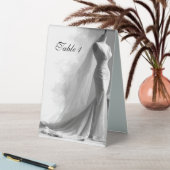 Plaque De Table Romantic Sketch Wedding Table Number Card with Per (En SItu (Tableau))
