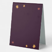 Plaque De Table Romantique Automne Dahlia Mariage (Verso)