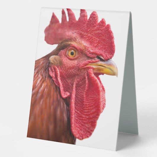 Plaque De Table Rooster Face (Recto)