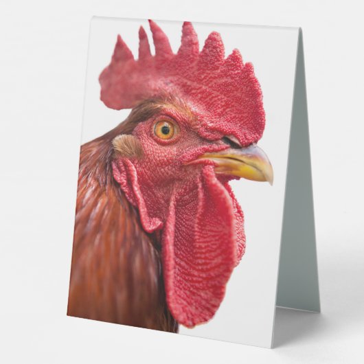 Plaque De Table Rooster Face (Verso)