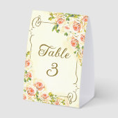 Plaque De Table Rose antique 4 x 6 Numéro de tableau (Verso)