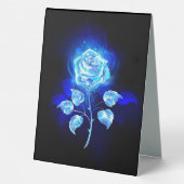 Plaque De Table Rose bleu brûlant (Verso)