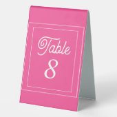 Plaque De Table Rose Chaud, Lignes modernes (Verso)