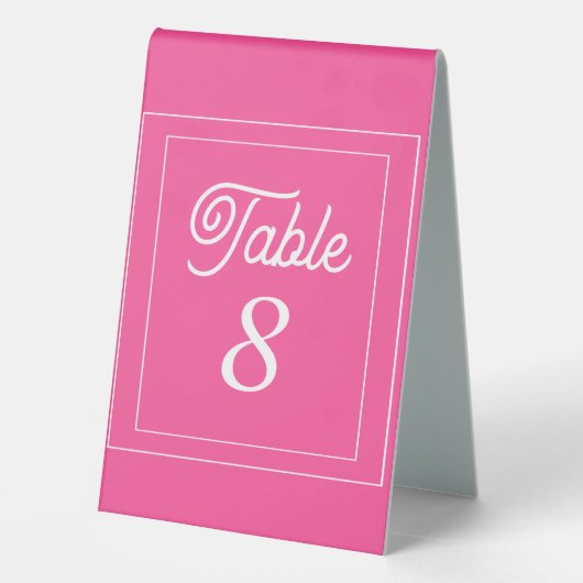 Plaque De Table Rose Chaud, Lignes modernes (Verso)