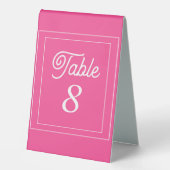 Plaque De Table Rose Chaud, Lignes modernes (Recto)