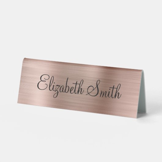 Plaque De Table Rose Gold Métallisé Féminin (Recto)