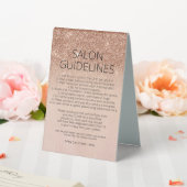 Plaque De Table Rose Gold Parties scintillant Santé Sécurité Coiff (In SItu (Mariage))