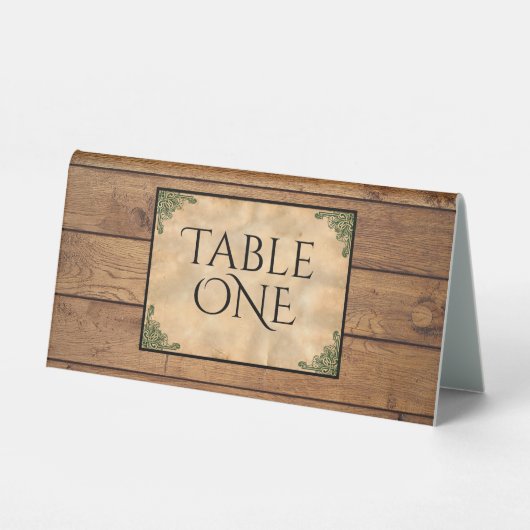 Plaque De Table Rose gothique Numéro de table rouge et noire (Recto)